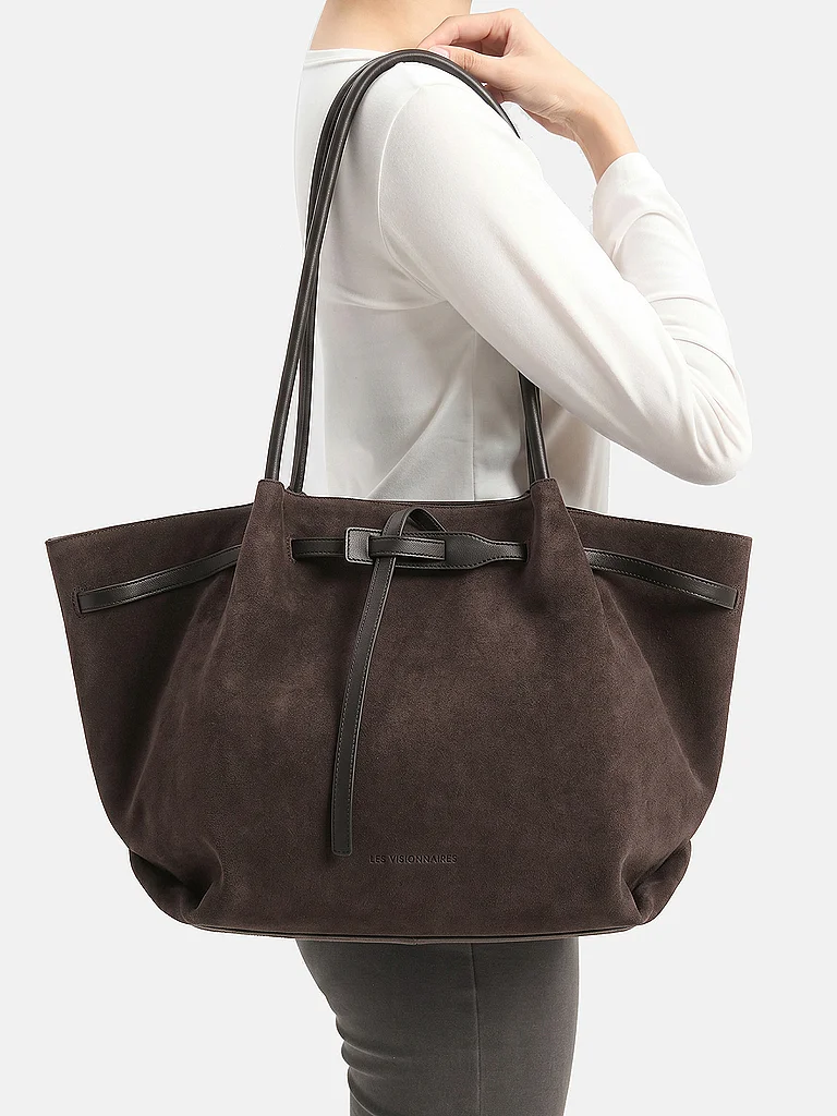 LES VISIONNAIRES Bolso de piel - Shopper BONNIE GRANDE marrón
